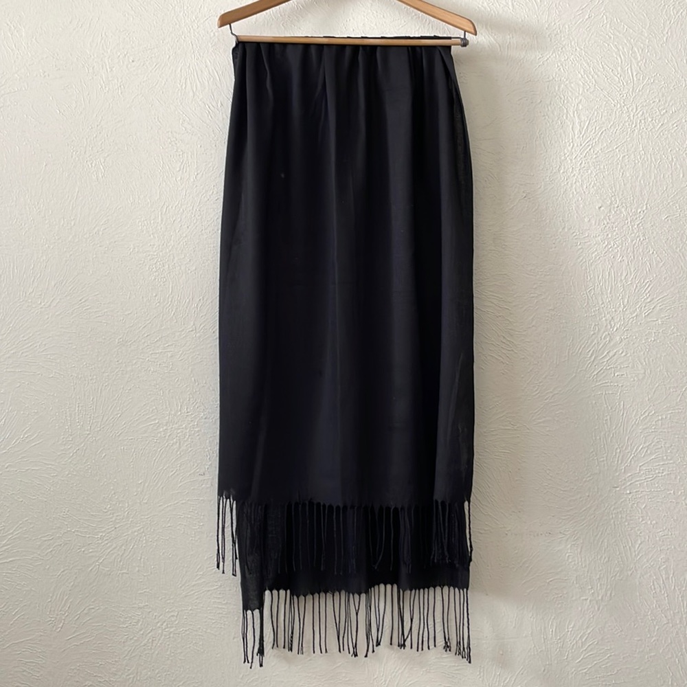 Black Bamboo Silk Pashmina